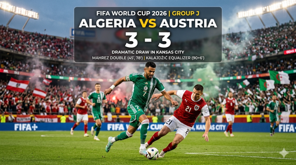  Algeria vs Austria 3-3: Dramatic FIFA World Cup 2026 Draw Sends Both 