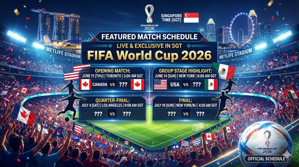 FIFA World Cup 2026 Schedule in Singapore Time (SGT) - Khas Press